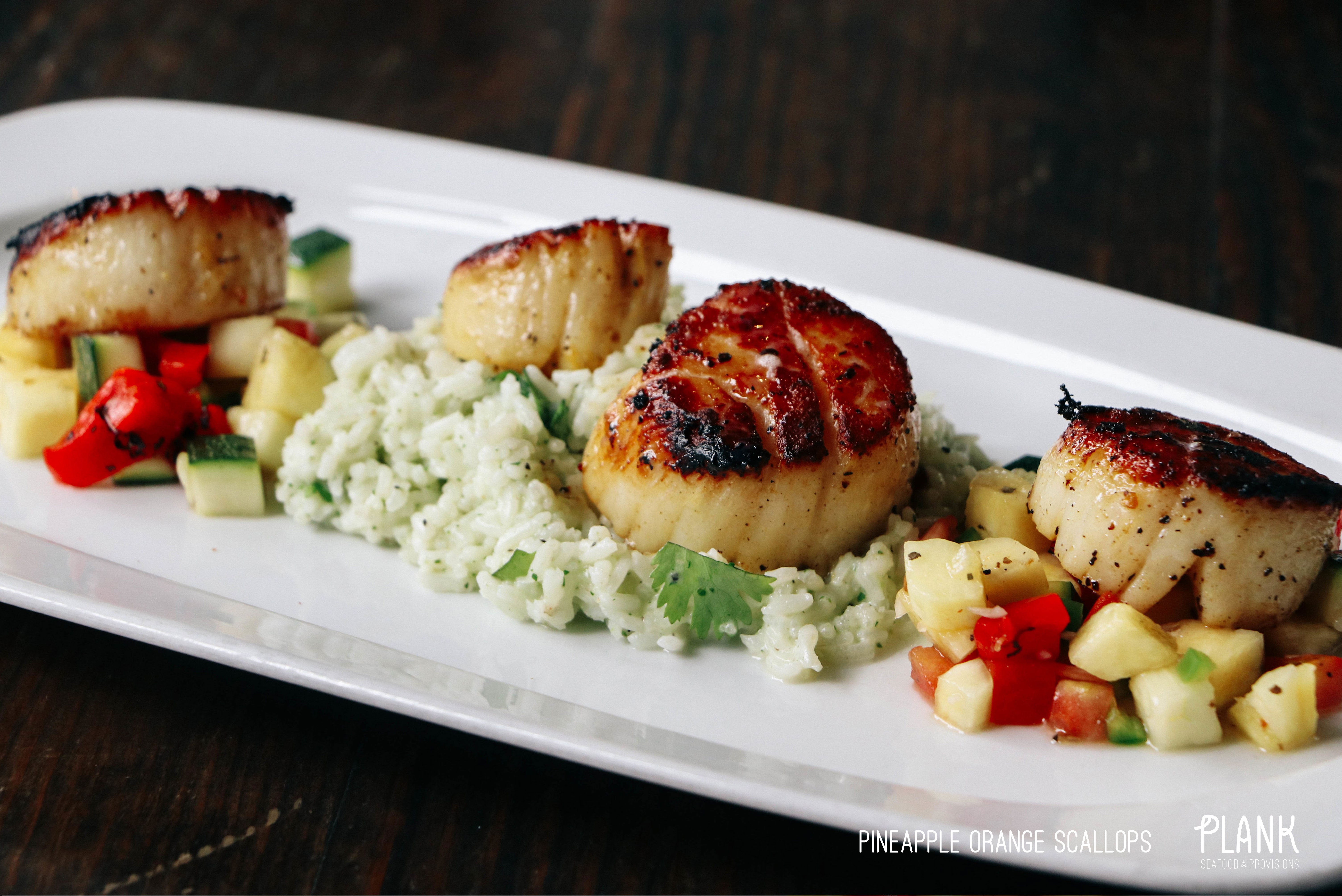 Pineapple Orange Scallops | Plank Seafood Provisions